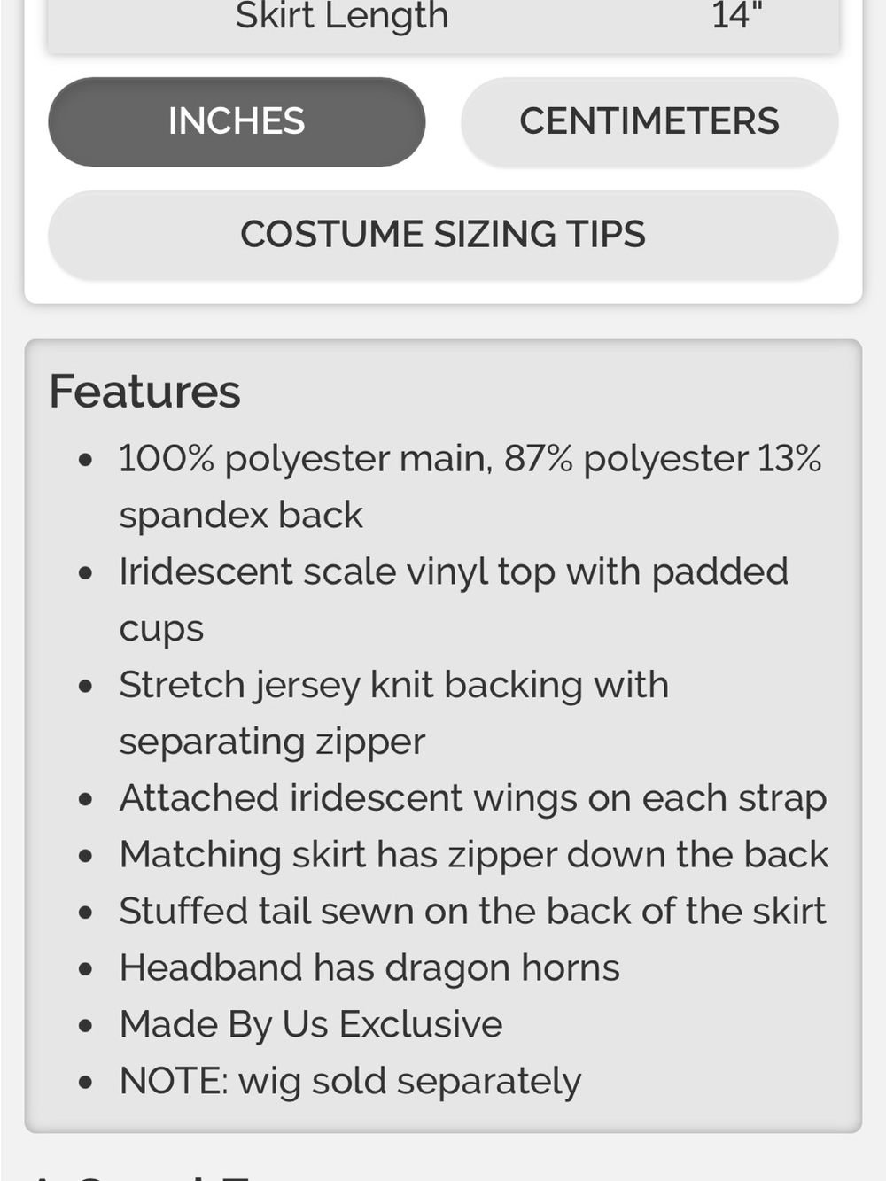Green Dragon Wings Costume Set for women’s- Shiny Two-Piece - Picture 8 of 8
